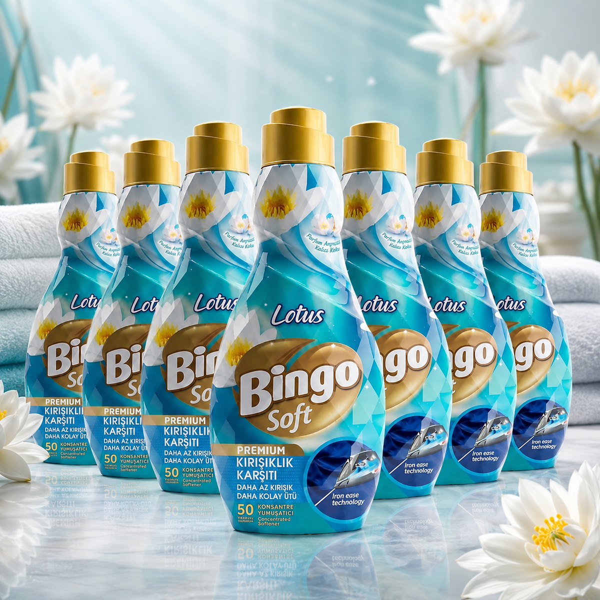Bingo Soft Premium Weichspüler Lotus 9x 1200 ml