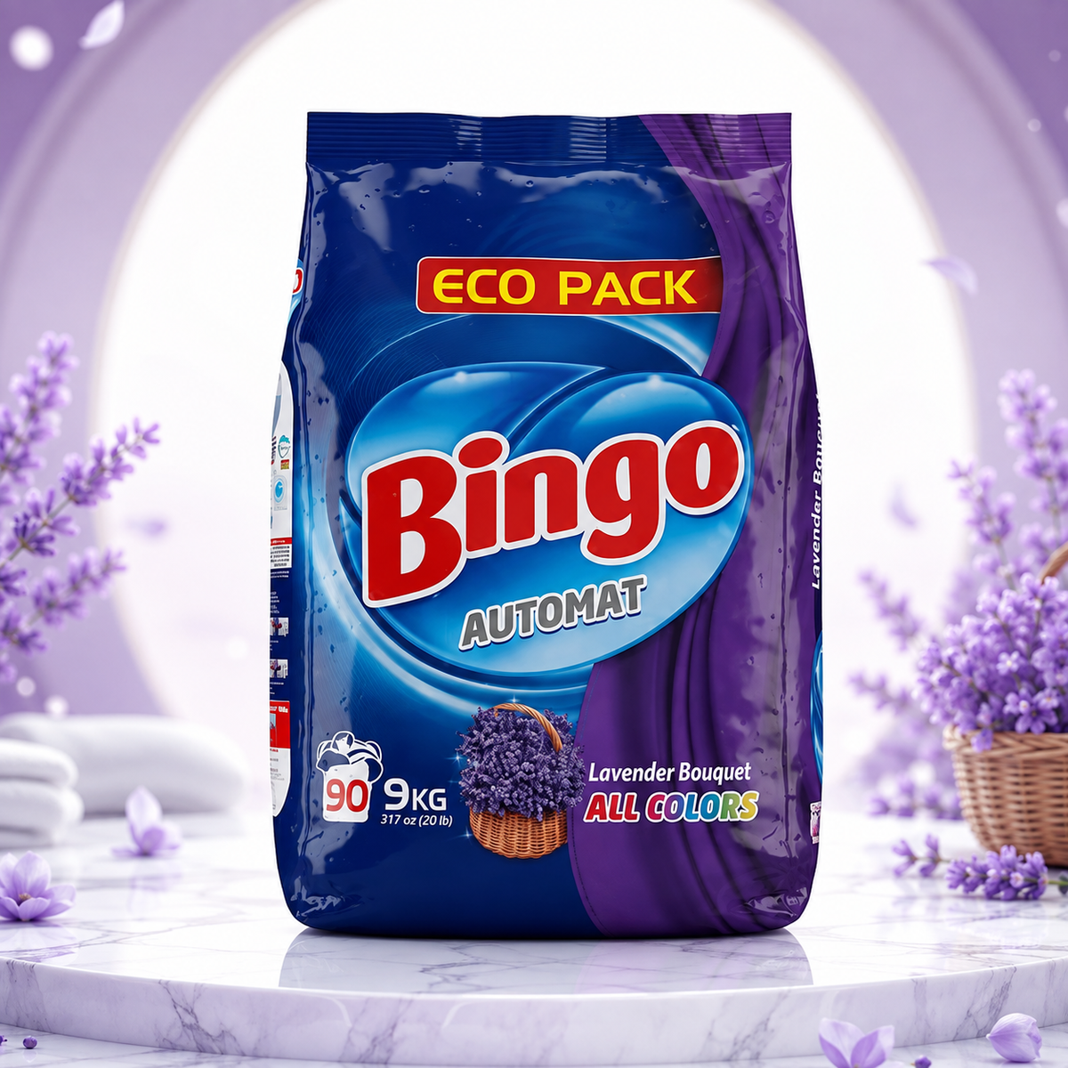 Bingo Automat Waschpulver Lavender Bouquet All Colors 9 kg