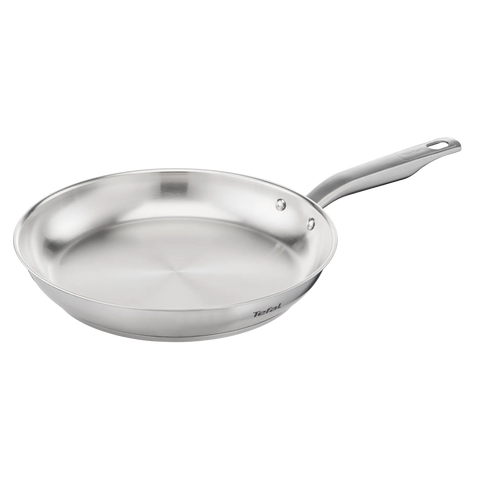 Tefal Virtuoso Bratpfanne 24 cm (E49204), Edelstahlpfanne unbeschichtet Induktion