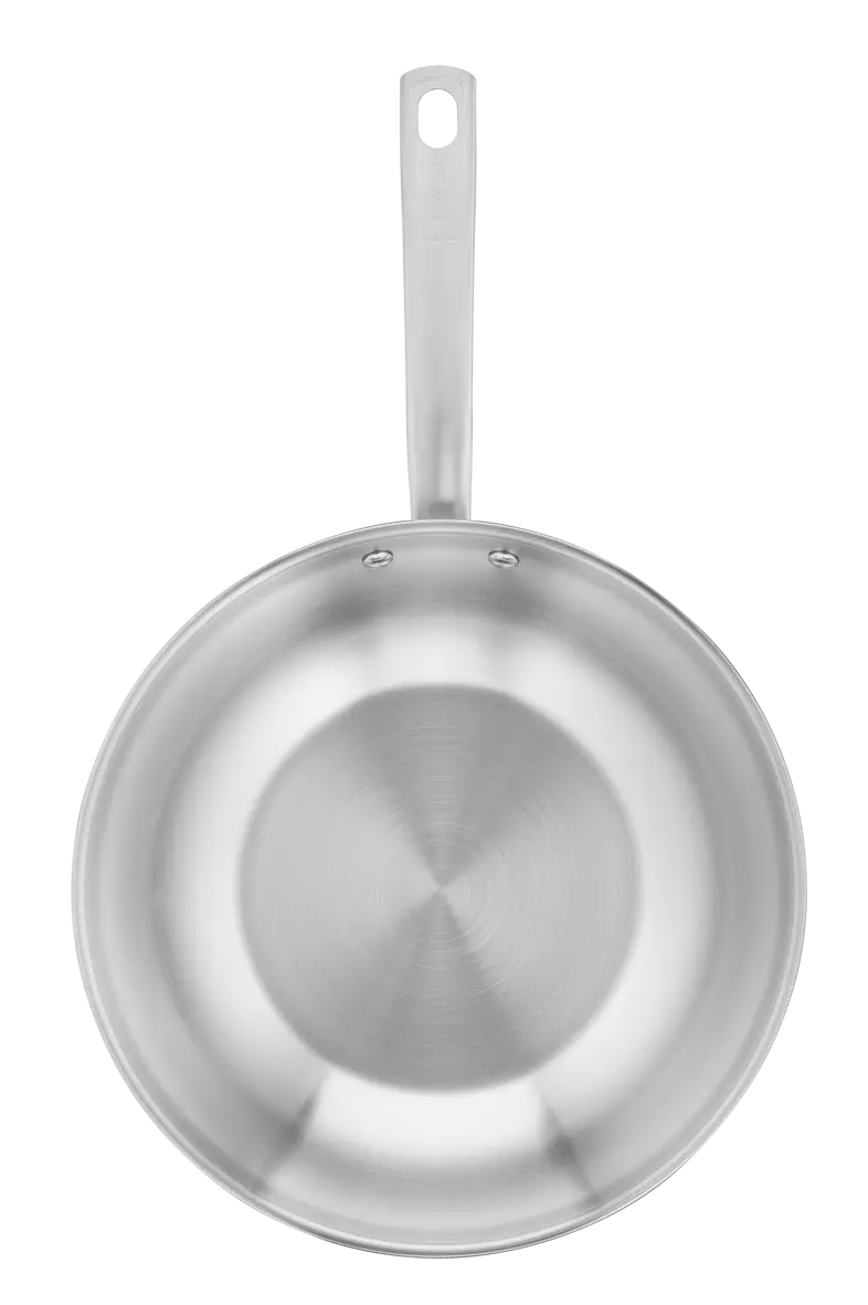 Tefal Virtuoso Wokpfanne Induktion 28 cm, unversiegelt, gebürstetes Finish, backofengeeignet bis zu 250°C, für alle gänigen Herdarten geeignet, hochwertiger Premium-Edelstahl, E49219