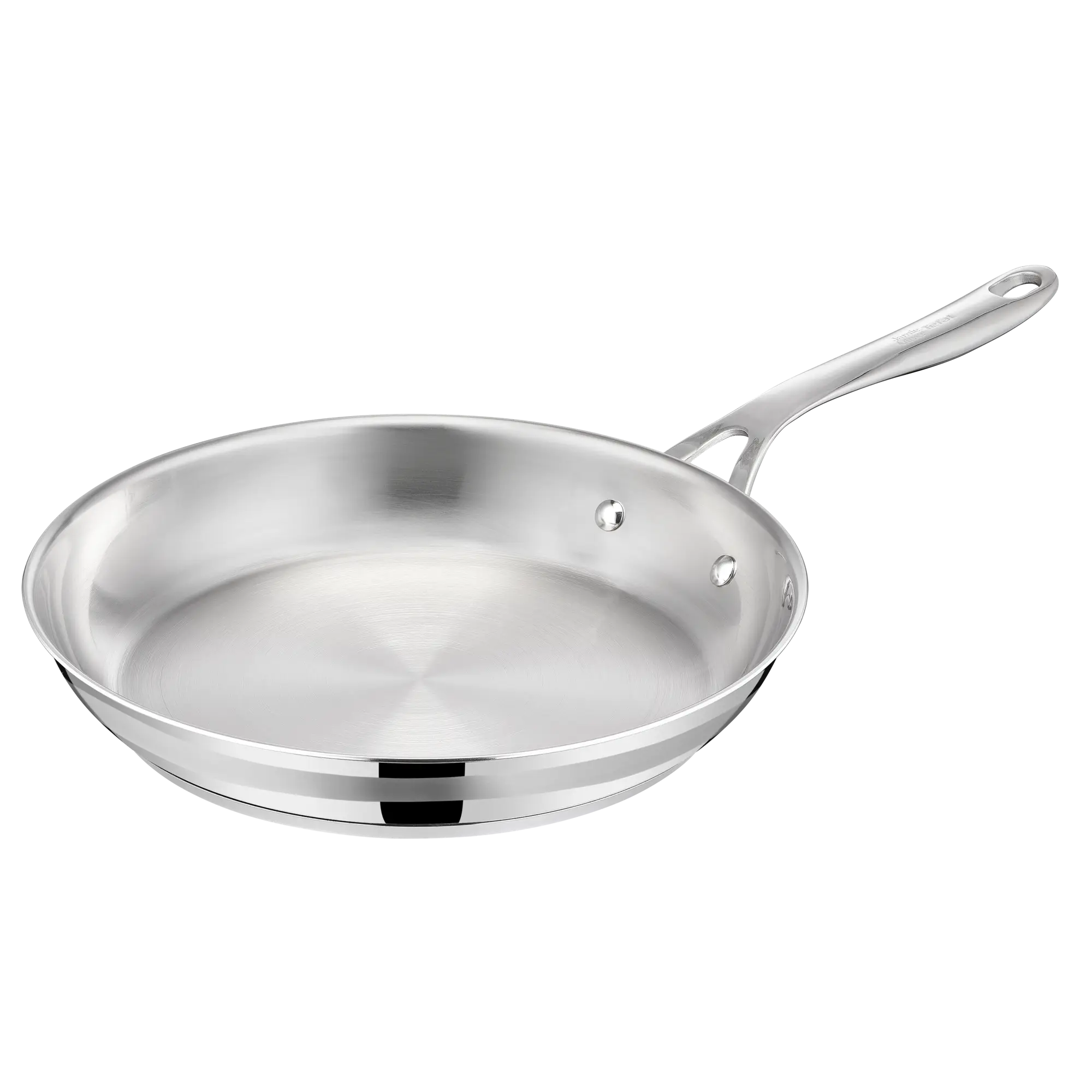 Jamie Oliver by Tefal Cook Smart Bratpfanne 28cm, unbeschichteter Edelstahl, induktionsgeeignet, Thermo-Fusion Boden, recycelbar, genieteter Griff, Edelstahl, E3110655