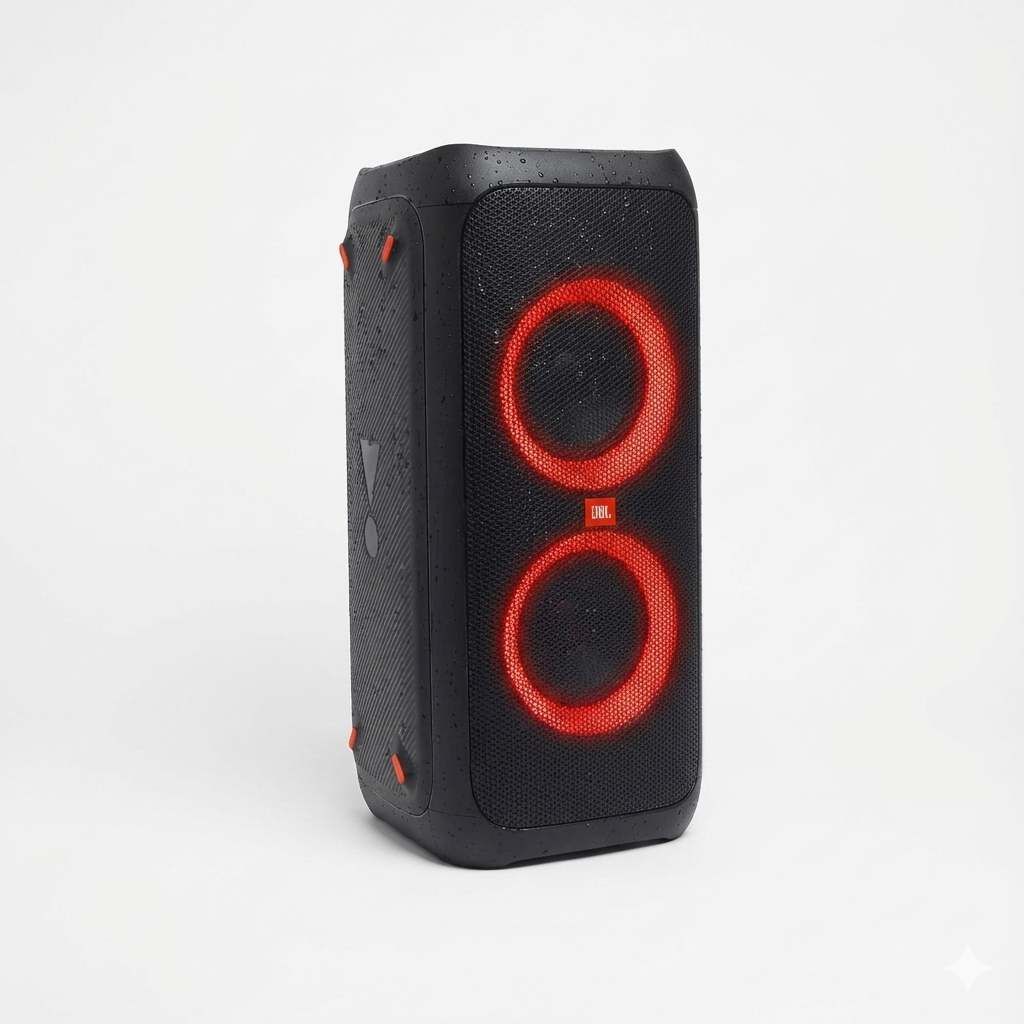 JBL PartyBox 310 Bluetooth Lautsprecher Schwarz – Mobile Partybox mit Akku, Rollen & Lichteffekten