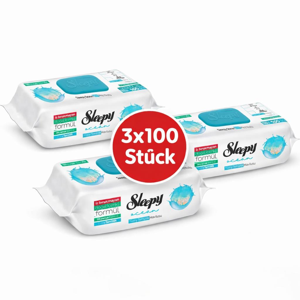 Sleepy Oberflächenreinigungstücher Ocean Breeze 3x100