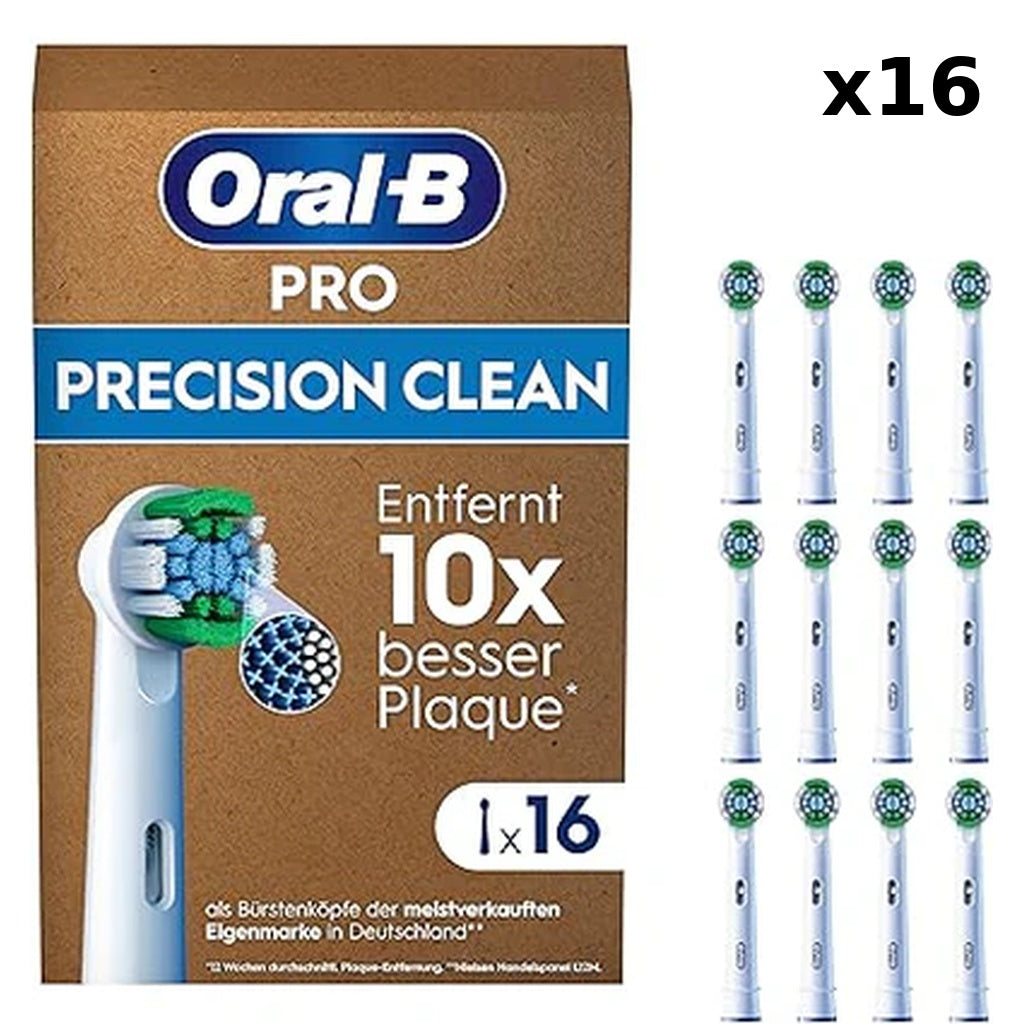 Pro Precision Clean Aufsteckbürsten,Weiß, 16 Stk.