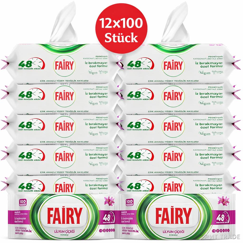 Fairy Oberflächenreinigungstücher Lilie 12er