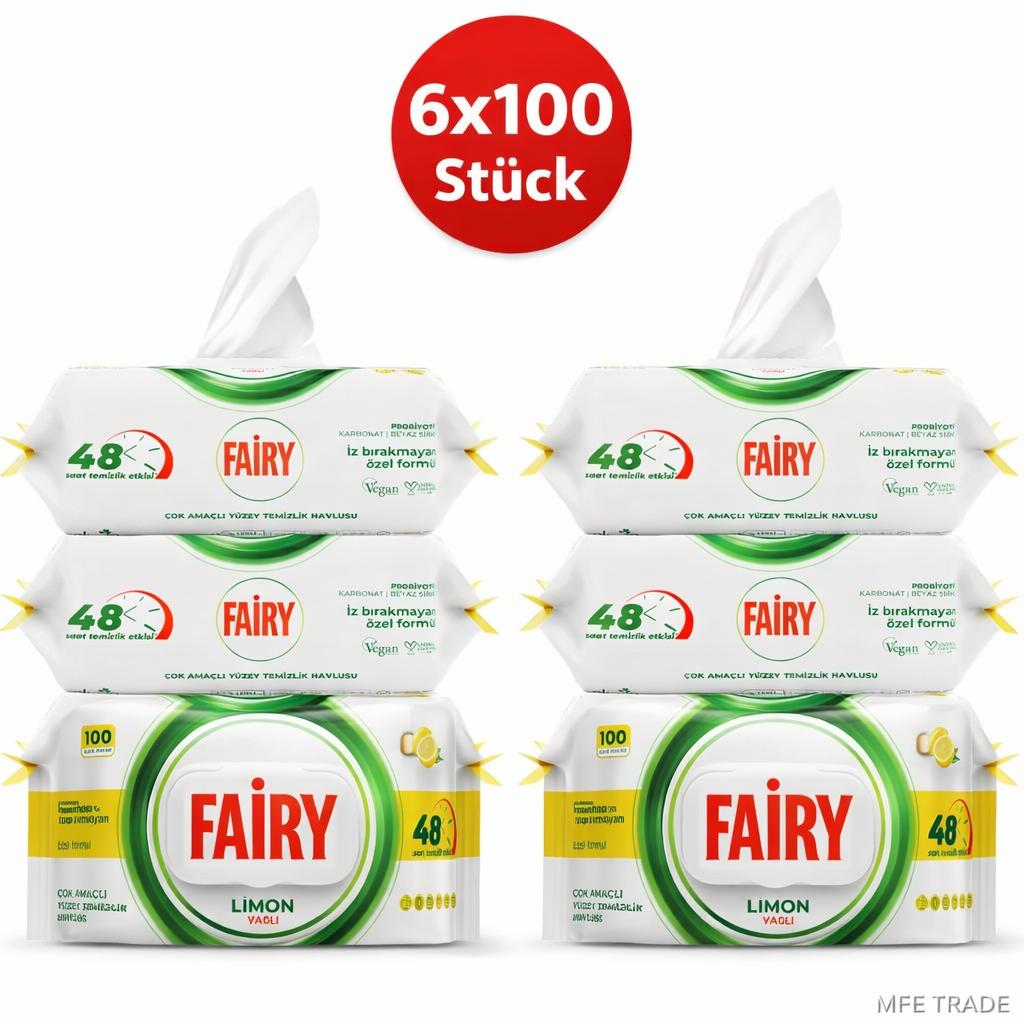 Fairy Oberflächenreinigungstücher Zitrone 6er