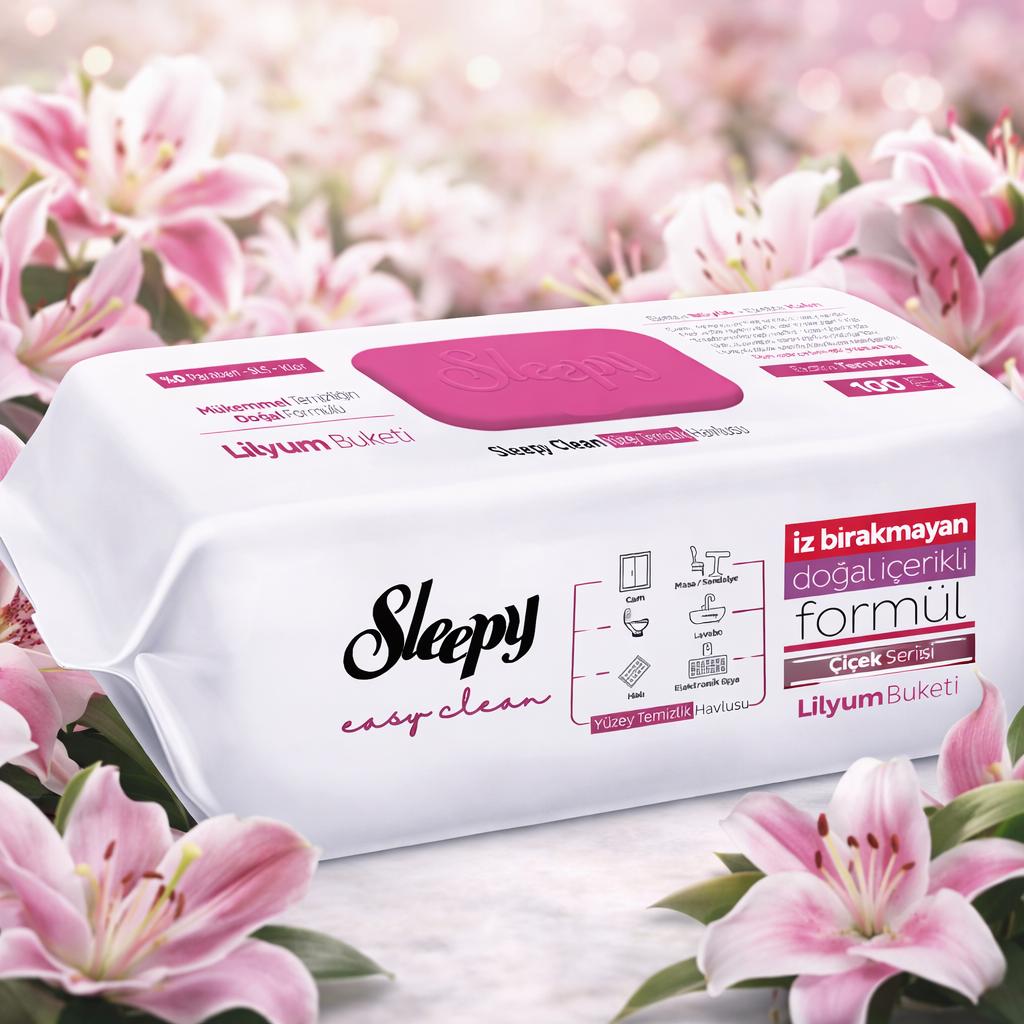 Sleepy Easy Clean Feuchttücher 3x Pink  + 3x Gelb