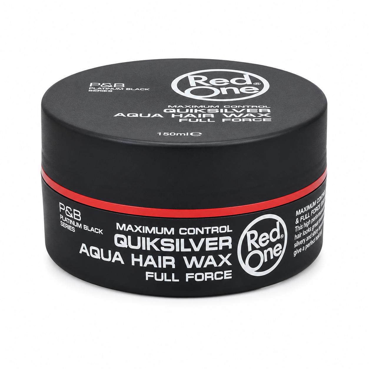 RedOne Hair Wax Mix Set 8x150ml – Aqua Gel Wax & Matte Hair Wax Styling Wachs Set für Männer, starker Halt, Glanz & Matt Finish, Friseur Haarwachs Vorteilspack mit Red, White, Blue, Quicksilver, Green, Black, Orange & Olive