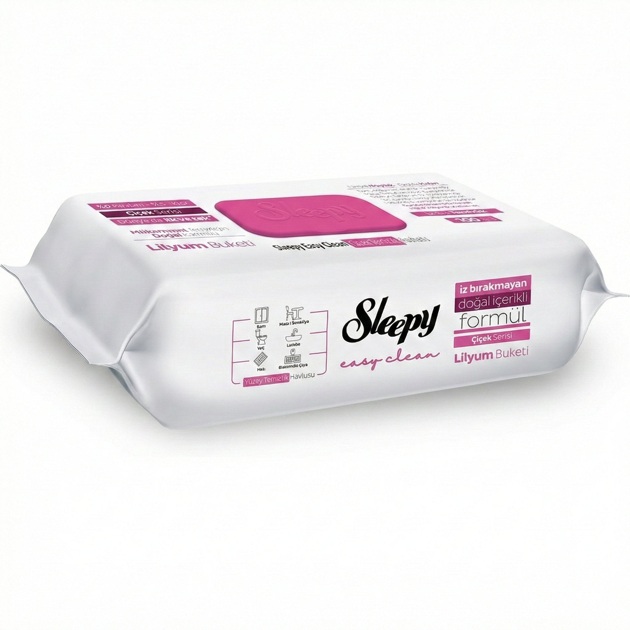 Sleepy Easy Clean Oberflächenreinigungstücher – 12x100 Gelb + 12x100 Lilium | Tägliche Reinigung