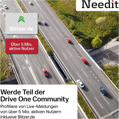 Needit Drive One – Original Warnsystem mit Echtzeit-Daten von Blitzer.de