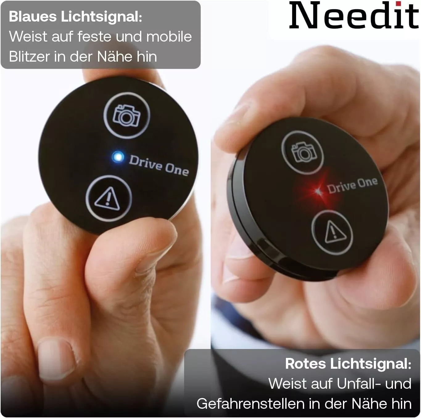 Needit Drive One – Original Warnsystem mit Echtzeit-Daten von Blitzer.de