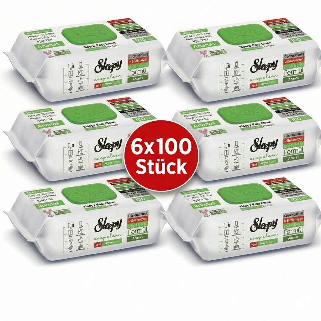 Sleepy Easy Clean  3er 6er 12er x 100 St. Orange Pomelo Ananas