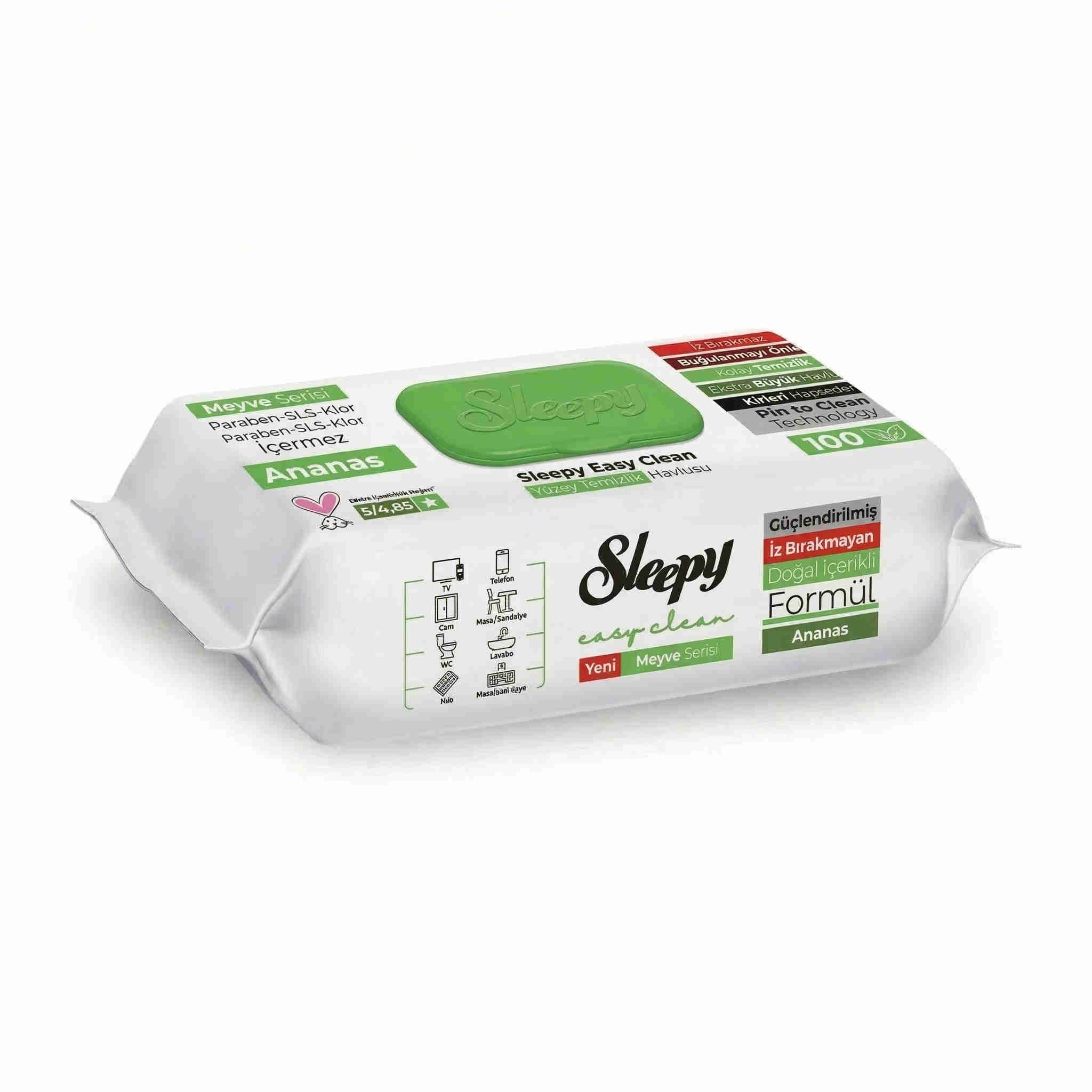 Sleepy Easy Clean Feuchttücher 12x100 – Pomelo, Orange, Ananas Mix