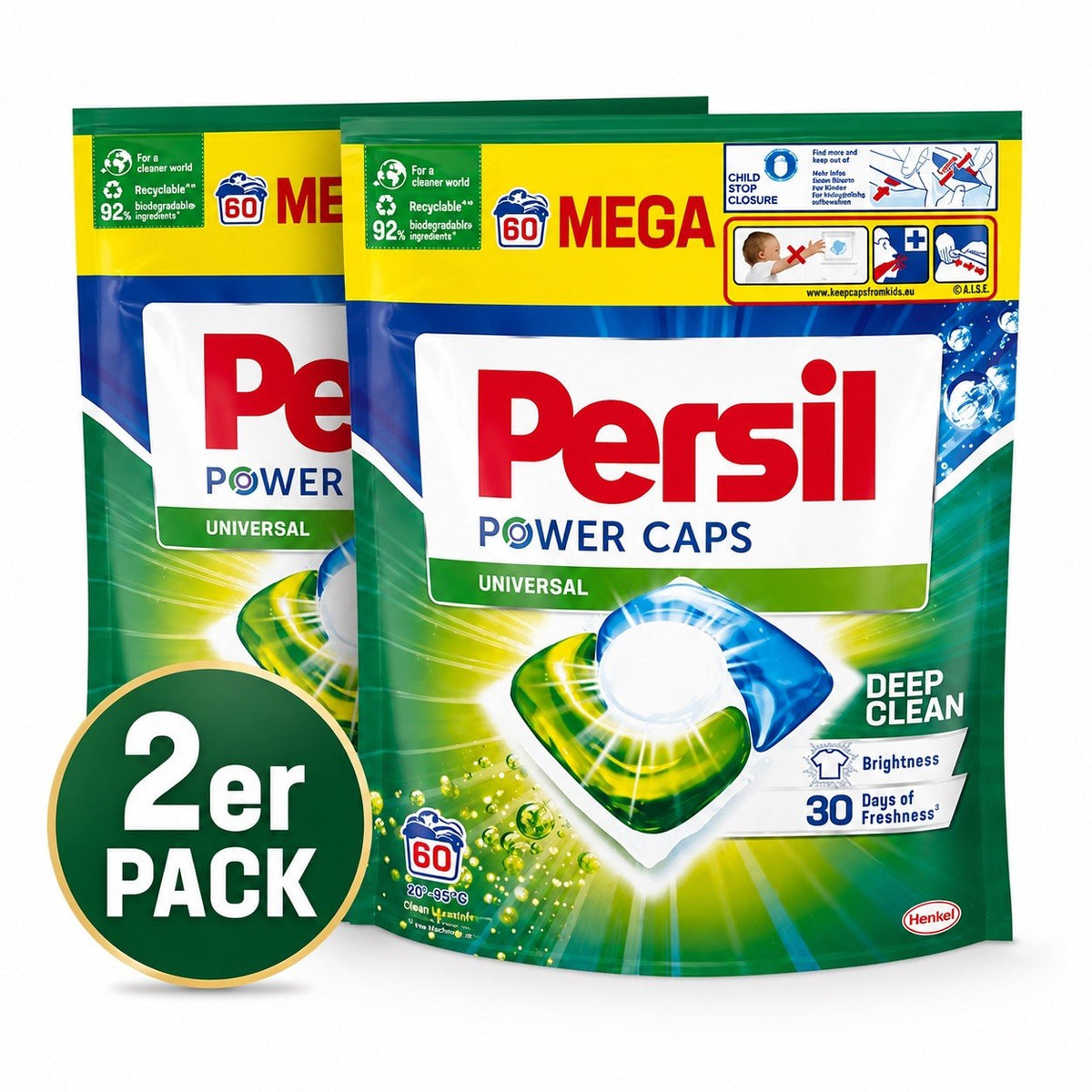 Persil Power Caps Universal 2er Pack – Waschmittel Caps Sparset