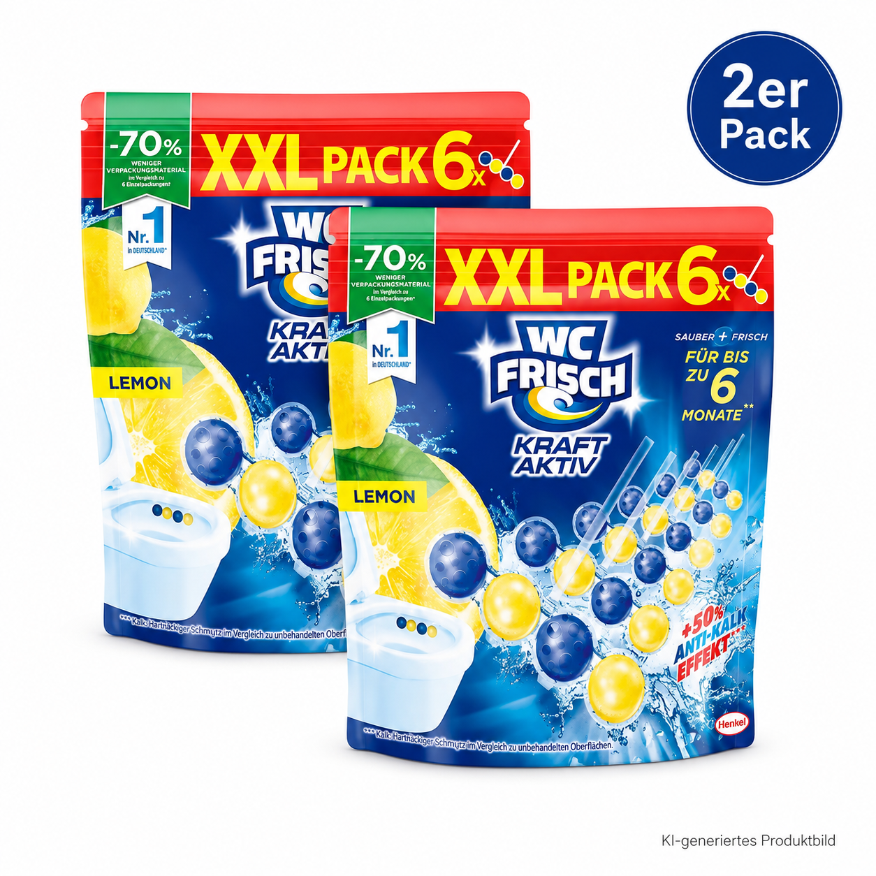 WC Frisch Kraft Aktiv Lemon 2er Vorteilspack – 12 x 50 g